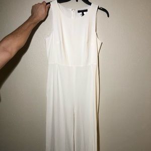 White plain jumpsuit